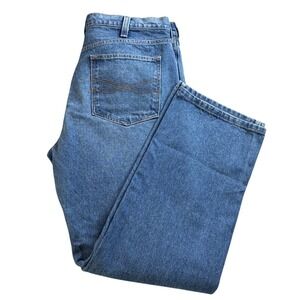 Blue Ranchwear Mens Straight Leg Denim Jeans Medium Wash 36W x 30L 100% Cotton